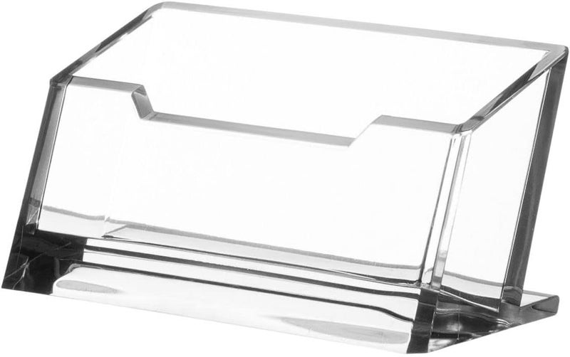 Kantek Clear Acrylic Business Card Holder - Fits 80 Cards, Non-Skid Feet, Elegant Desk Accessory - Image 1